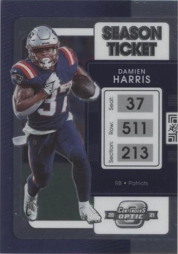 2021 Panini Contenders Optic Damien Harris #43