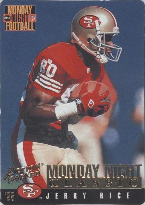 Fútbol americano Jerry Rice 1995 lleno de acción Monday Night #101