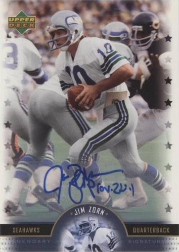 PSA Slabbed 2005 UD NFL Legends Seahawks Jim Zorn Autograph Signed