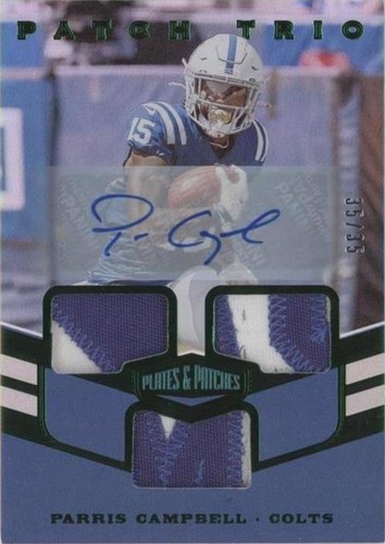 2019 Panini Plates & Patches Parris Campbell #PT-PCA