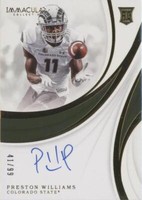2019 Panini Immaculate Collection Collegiate Preston Williams #158