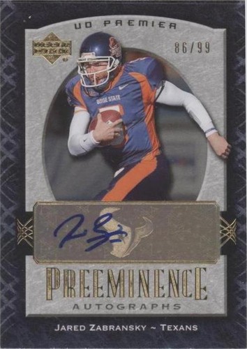 2007 UD Premier Jared Zabransky #PRE-JZ