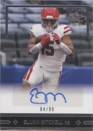 2021 Leaf Ultimate Draft Elijah Mitchell #GLR-EM1