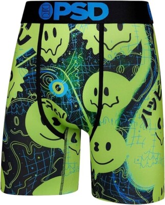 PSD Men's Smiley Print Cosmic Trip Boxer Briefs Size XL New