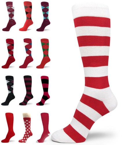 Spotlight Hosiery Elite Quality MAROON/BURGUNDY/RED Mens Groomsmen Dress Socks