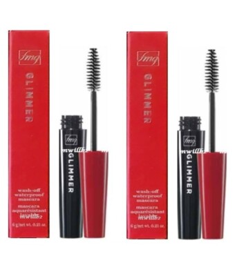Lot of 2 - Avon fmg Glimmer WASH OFF WATERPROOF Mascara BLACK New in Box