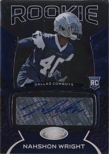 2021 Panini Certified Nahshon Wright #RS-NAW