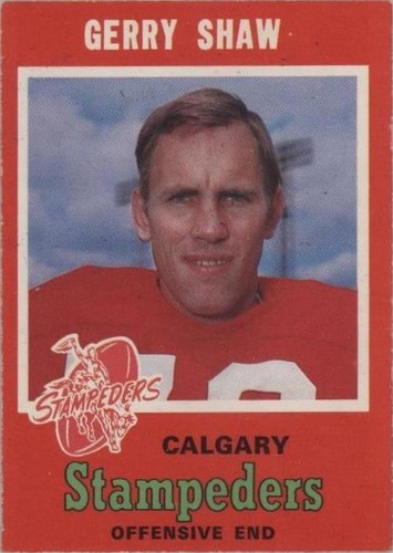 1971 O-Pee-Chee Canadian Football League Gerry Shaw #131