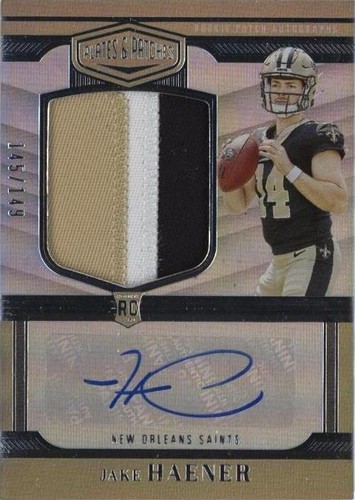2023 Panini Plates & Patches Jake Haener #RPA-32