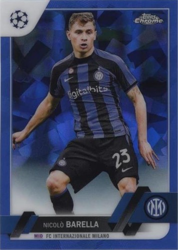 2022-23 Topps Chrome Sapphire Edition UEFA Club Competitions Nicolo Barella #23