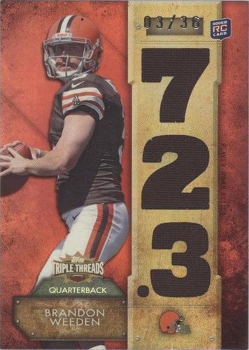 2012 Topps Triple Threads Brandon Weeden #TTR-15