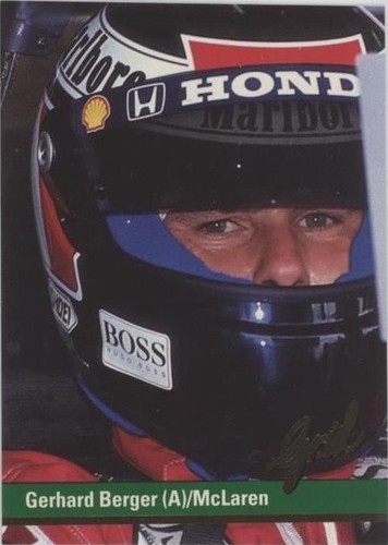 1992 Grid Motorcard Formula 1 - Gerhard Berger #68
