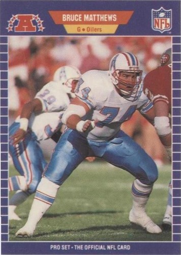 1989 Score BRUCE MATTHEWS Houston Oilers Rookie Card + All Pro