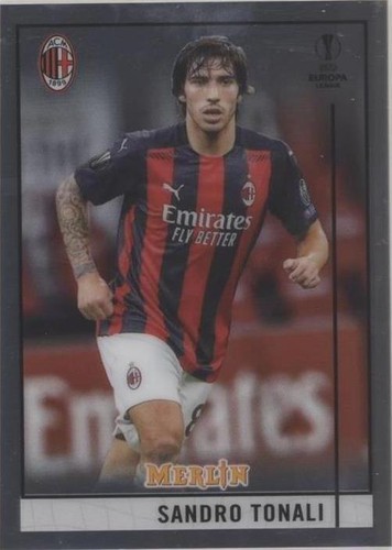 2020-21 Topps Merlin Collection Chrome UCL Sandro Tonali #48