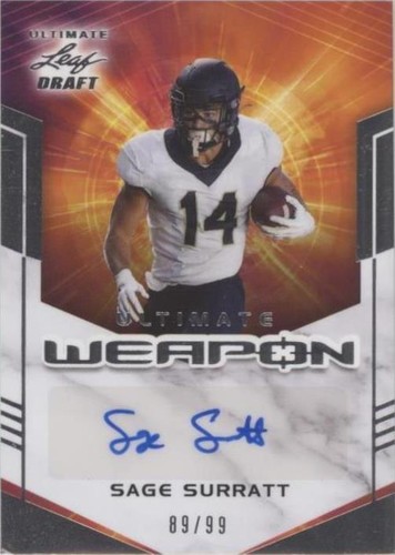 2021 Leaf Ultimate Draft Sage Surratt #UW-SS1