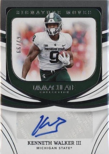 2022 Panini Immaculate Collection Collegiate Kenneth Walker III #SM-KWA