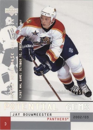 2002-03 Upper Deck Mask Collection - Jay Bouwmeester #172