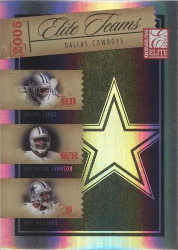 2005 Donruss Elite Julius Jones Keyshawn Johnson Roy Williams #ET-7