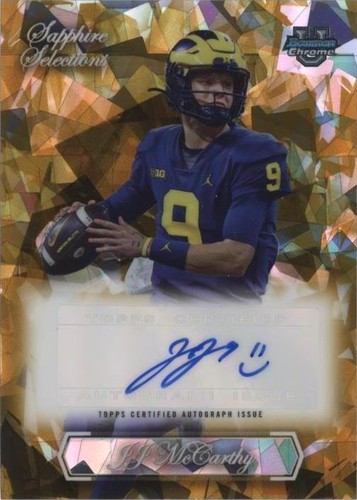 2023 Bowman University Chrome Sapphire Edition J.J. McCarthy #SG-JJ