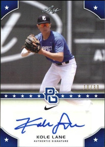 2015 Leaf Perfect Game National Showcase - Kole Lane #PG-KL2