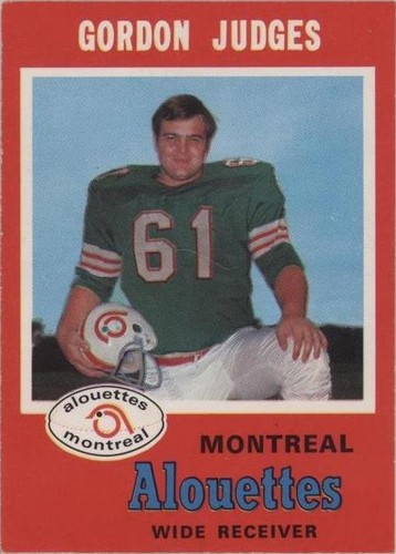 1971 O-Pee-Chee Canadian Football League Gordon Judges #113