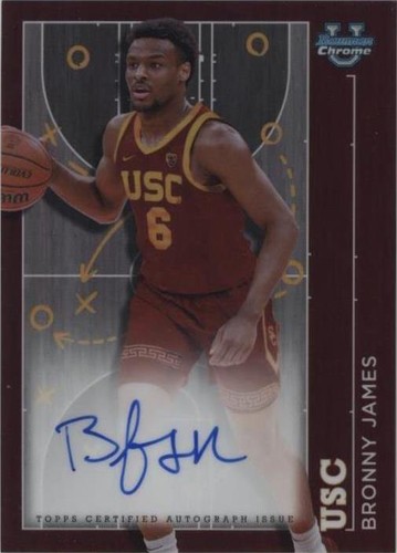 2023-24 Bowman University Chrome - Bronny James #PPA-LBJ