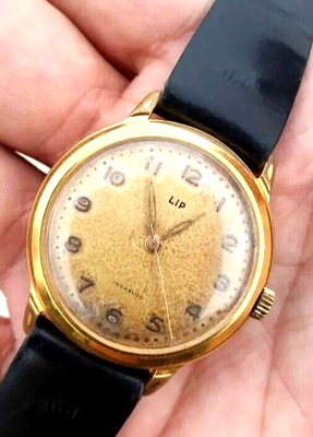 VINTAGE MONTRE LIP MEC PLAQU DE LA C L BRE MAISON HORLOGIE FRANCAISE LIP