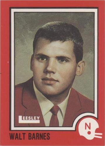 1989 Leesley Nebraska Cornhuskers Walt Barnes #62