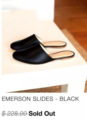 Emerson Fry - Emerson Slides Leather Mules Slip-On  38 Women s 7.5 $228 retail