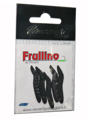 FRULLINO ESCA SINTETICA PER TROTA COL 01 NERO VINCENT SPINNING PESCA LAGO FIUME