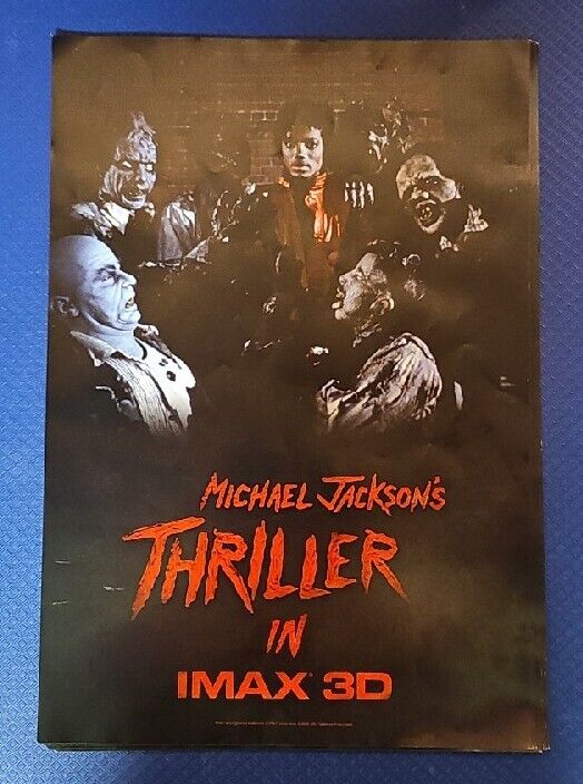 Michael Jackson Thriller Imax 3D Promo Poster 19" X 13"