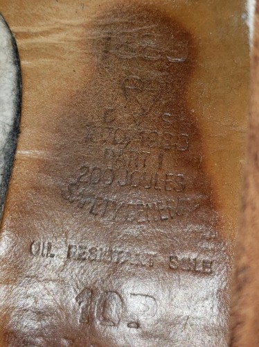 VTG Dr Martens 200 Joules 80's Distressed Steel Toe 6-eye 10P Combat Boots Punk