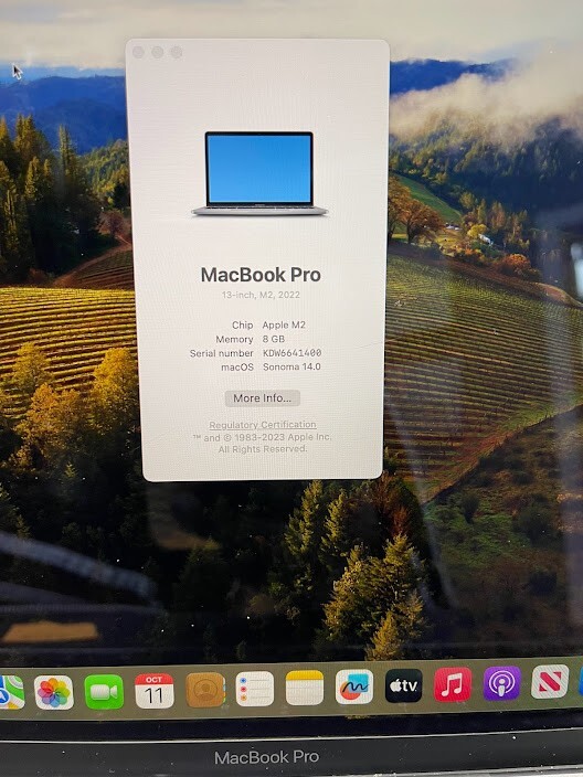 AppleMacBookPro 13インチ　M2 2022 A2338 MacBook Pro (13-inch, M2, 2022) - Technical Specifications
