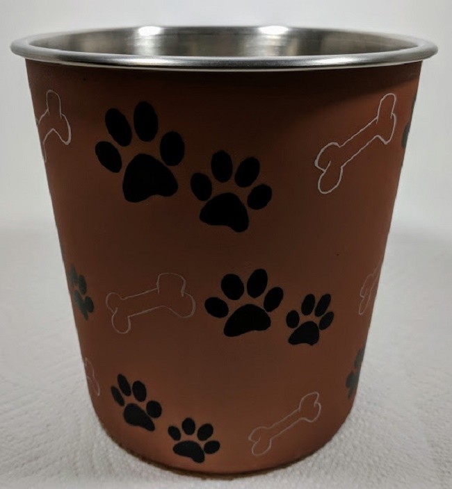 Dog Bowl Canister Treat Container Loving Pets Bella Dishwasher Safe 72 Ounces...