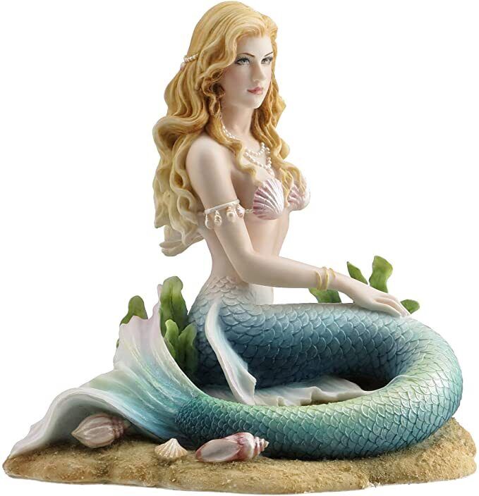 Multicolor Polystone Enchanted Song Mermaid Centerpiece Figurine Home Decor