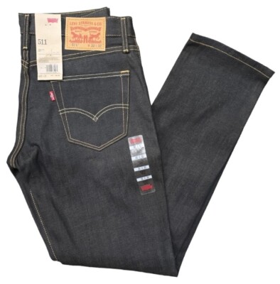 Levi's Men's 511 Slim Fit Jean Black Rigid 34W x 32L 045111503