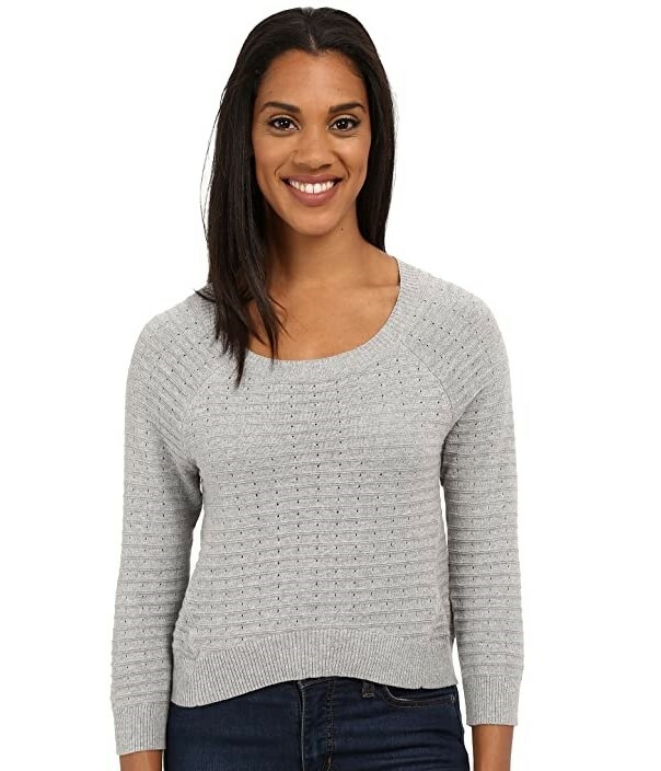 Toad & Co 241336 Womens Cropped Pullover Sweater Heather Grey Size X-Large
