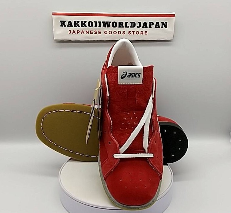 Pre-owned Asics Men's Weight Lifting Shoes Weightlifting 1163a006 600 Red / White