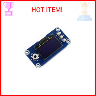 waveshare 1.3inch OLED Display HAT 128x64 Pixels SPI/I2C Interface Embedded Cont