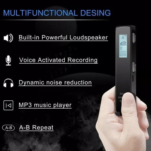 Digital Voice Activated Recorder for Lectures and Meetings with Double Noise...