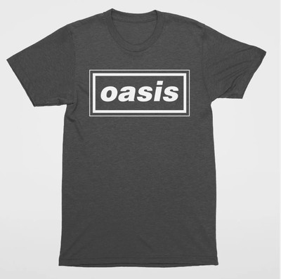 VINTAGE FEEL - Oasis 1994 Merch, Faded Grey Color, Rock Band T-Shirt 103324GG