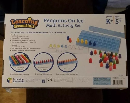 Learning Resources Penguins On Ice Math Activity Set, 110 Pieces
