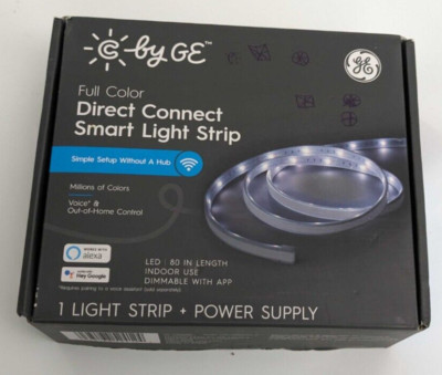 GE Smart C LED 80-in x 0.25-in x 80-in Full Color Direct Connect LED Strip...