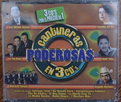 Cantineras Poderosas en 3 CD's Jose Alfredo Jimenez Javier Solis Yolanda Del Rio