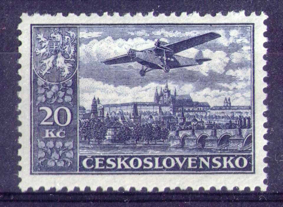 En excelente estado nunca abisagrado Sellos de correo aéreo checa