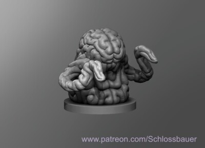 Brain Ooze Jelly Creature Monster Manual 28mm Scale DND D&D Miniature SB
