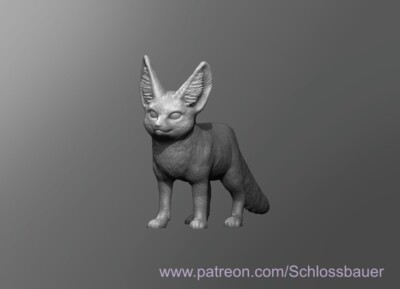 Fennec Fox Creature Monster Manual 28mm Scale DND D&D Tabletop Miniature SB