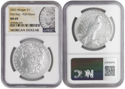 2023 Morgan Silver Dollar $1 NGC MS69 First Day - Fun Show #2146
