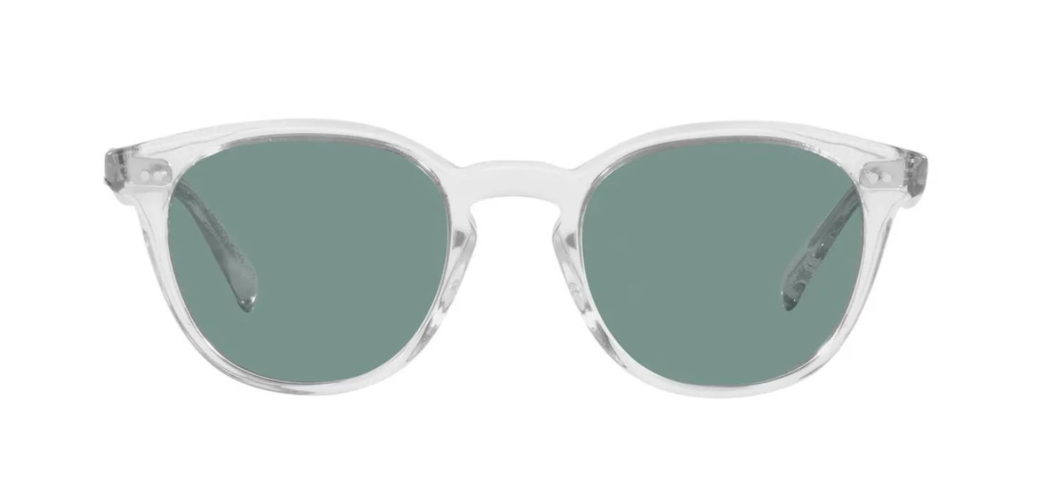 Pre-owned Oliver Peoples Desmon Sun Ov 5454su Crystal/teal Polarized 48mm Sunglasses In Blue
