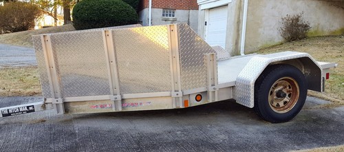 Motorcycle Trailer, Aluminum, Worthington, 10' Long, With Ramp & Stone Guard